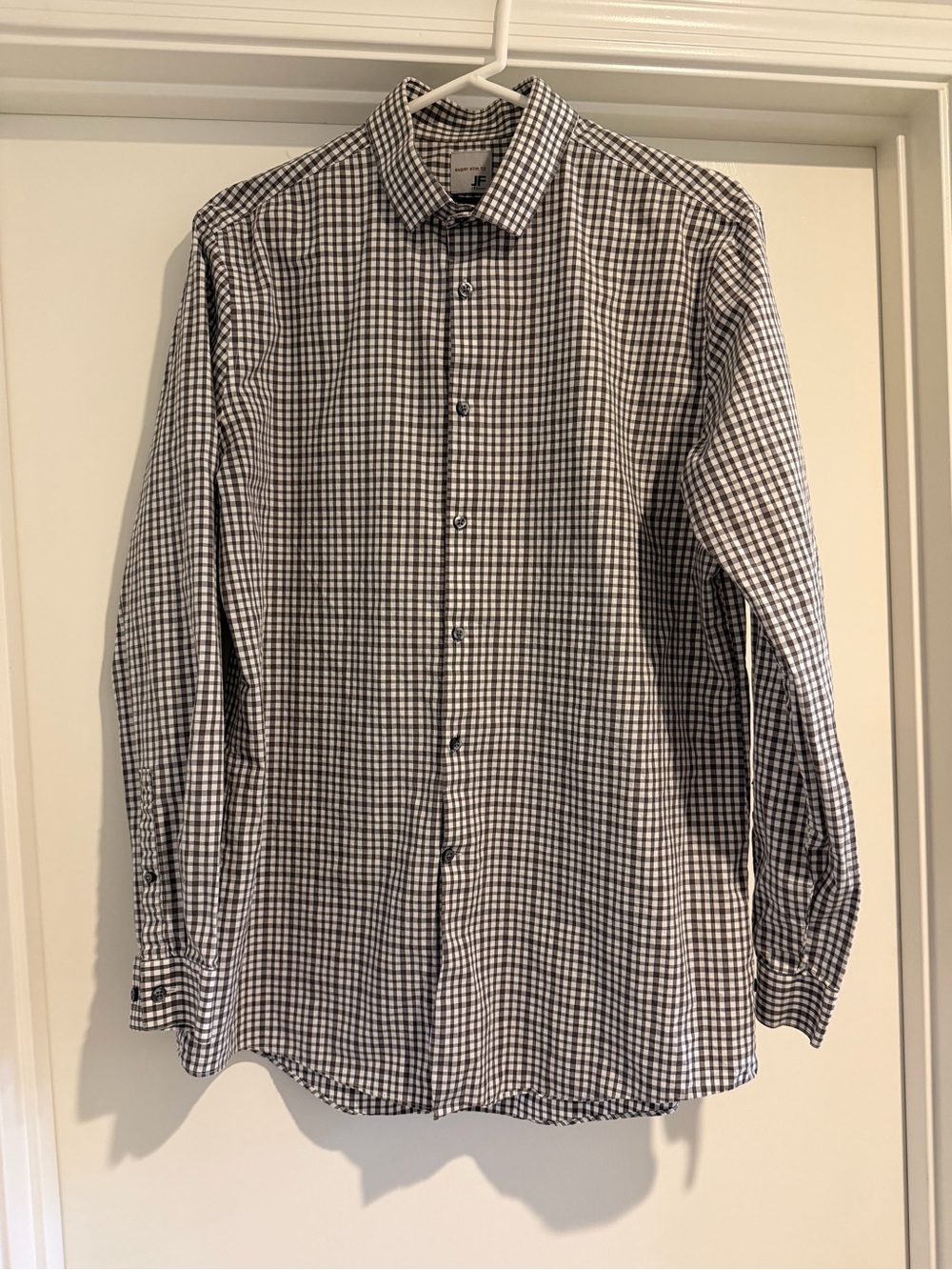 Classic Dark Grey & White Check Men's Shirt
